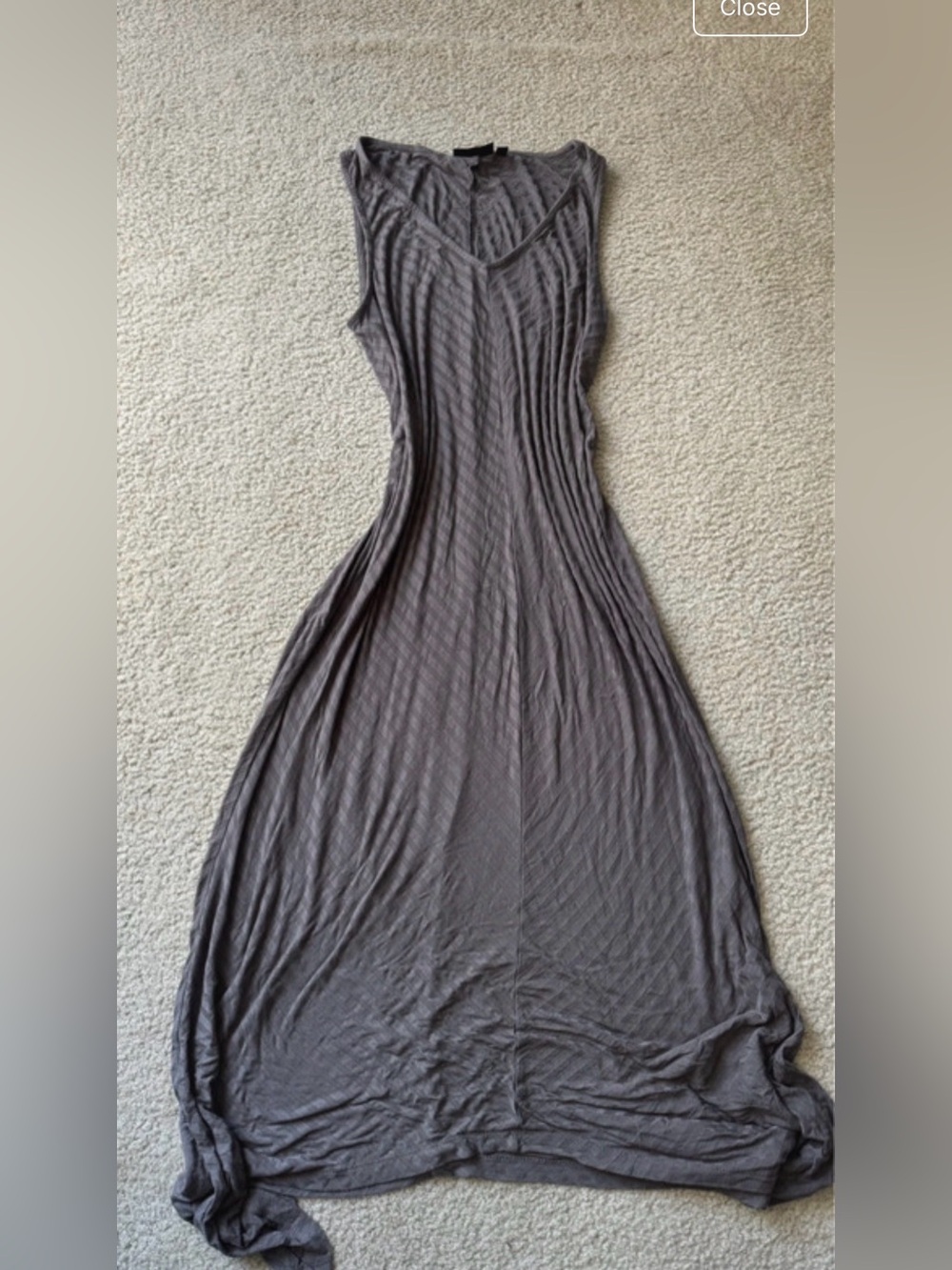 Apt. 9 Sleeveless Gray Maxi Dress casual night out vacation elegant boho